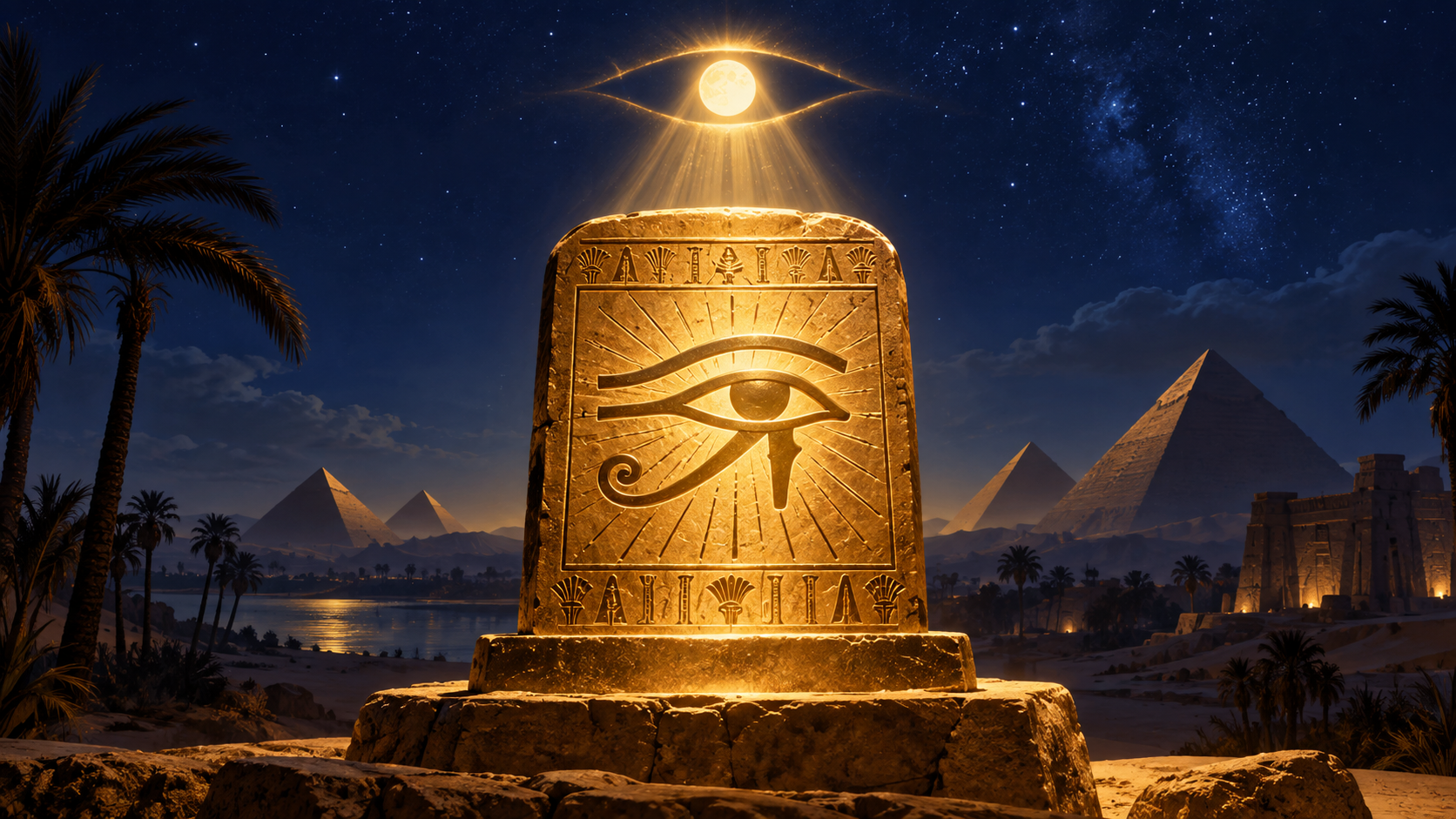 Eigene redaktionelle Illustration zu Eye of Horus — The Golden Tablet: Spielmechanik und genaue Ausgabe; kein Spielbildschirm